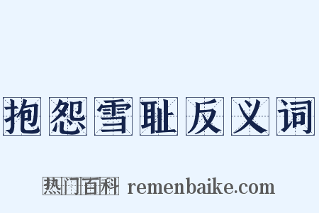 抱怨雪耻反义词是什么意思的图片